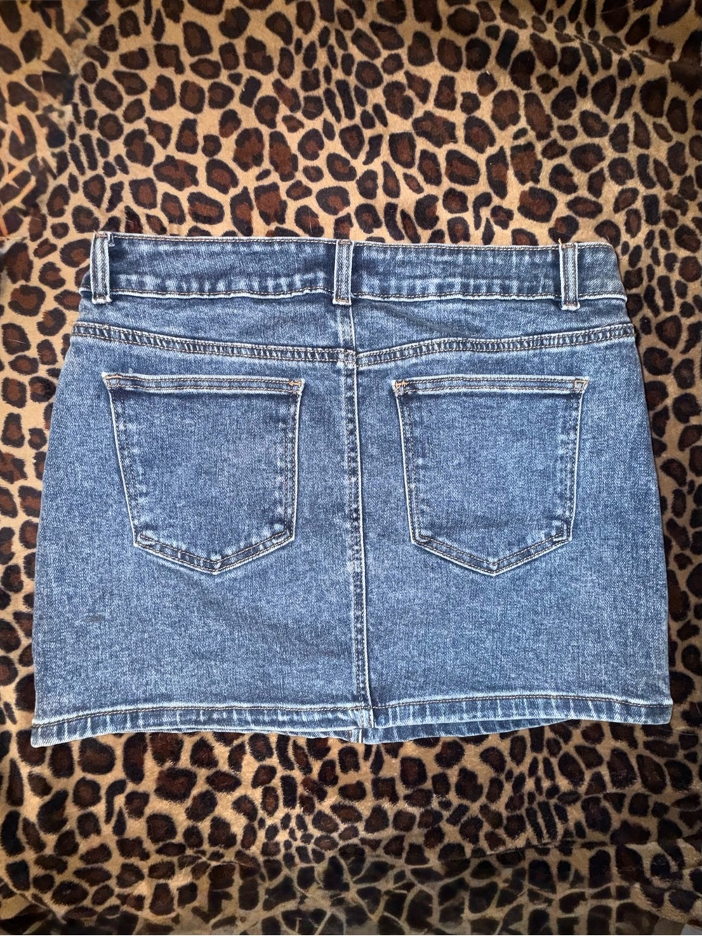 WAX Jean Dark Wash Denim Mini Skirt Size Large - Picture 4 of 9
